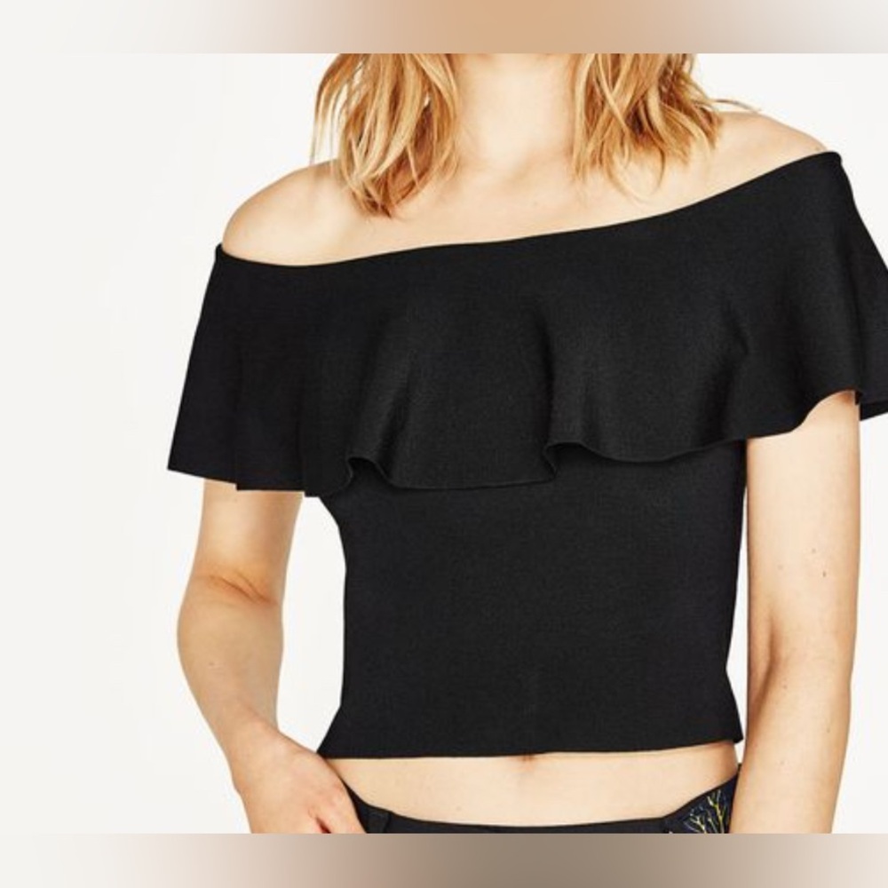 Zara Off Shoulder Crop Top